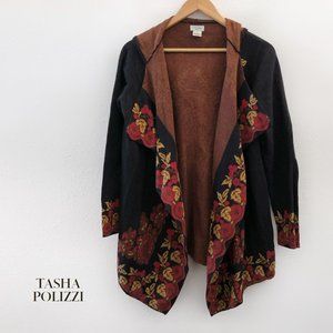 TASHA POLIZZI Collection Open Hooded Cardigan Small Size
